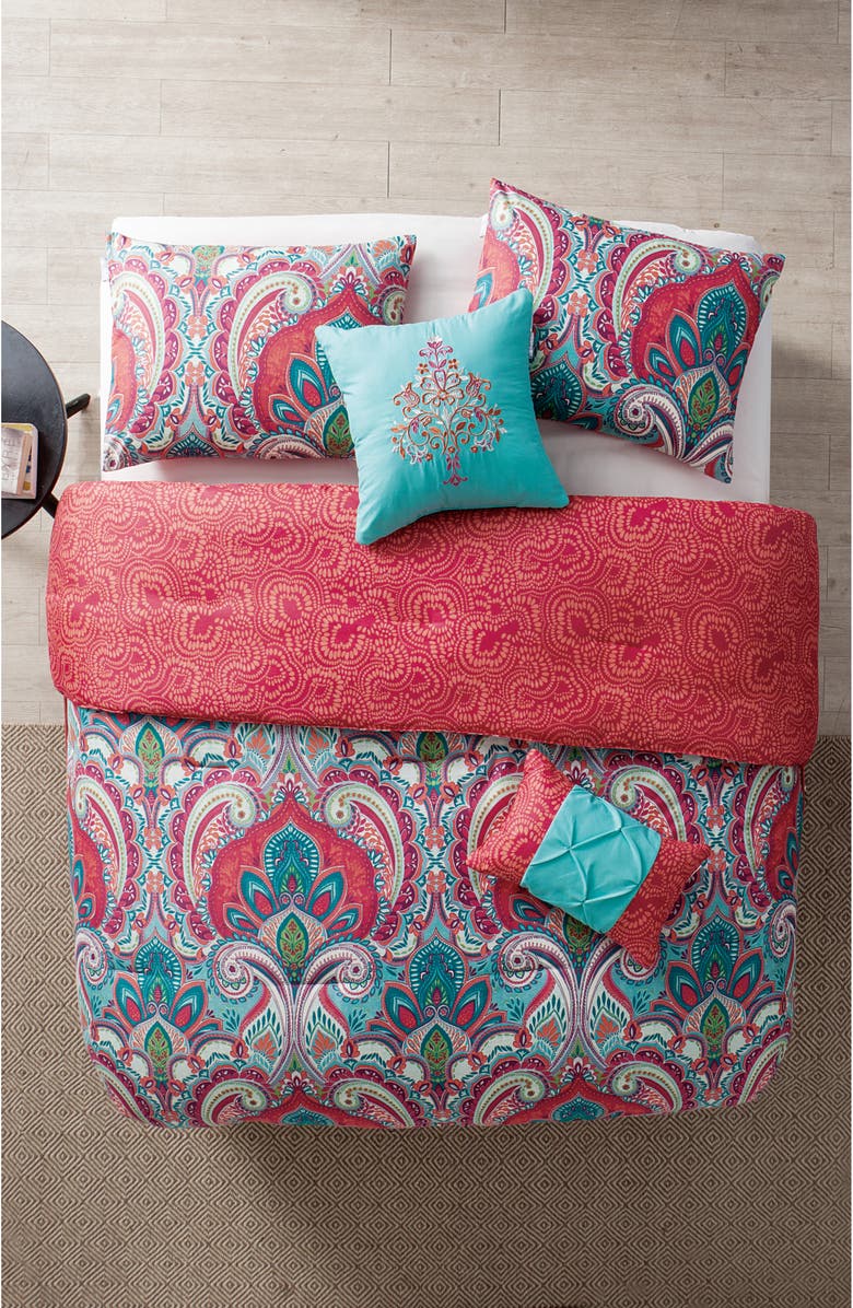 VCNY HOME Damask Reversible Comforter Set - King, Alternate, color, Multi