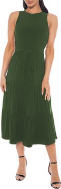 TASH AND SOPHIE Tiered Midi Dress