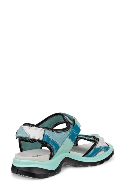 Ecco Yucatan Patchwork Sandal In Multicolor Aquatic