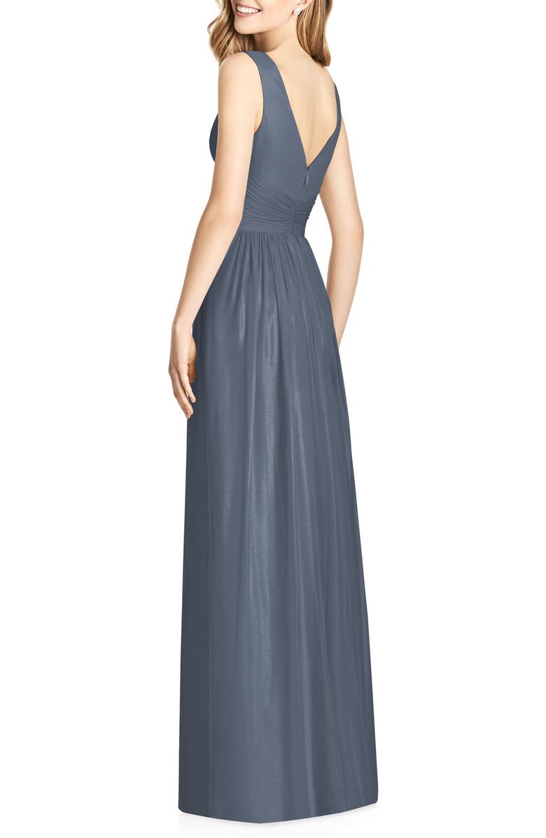 Jenny Packham Crystal Appliqué Chiffon A-Line Gown, Alternate, color, 