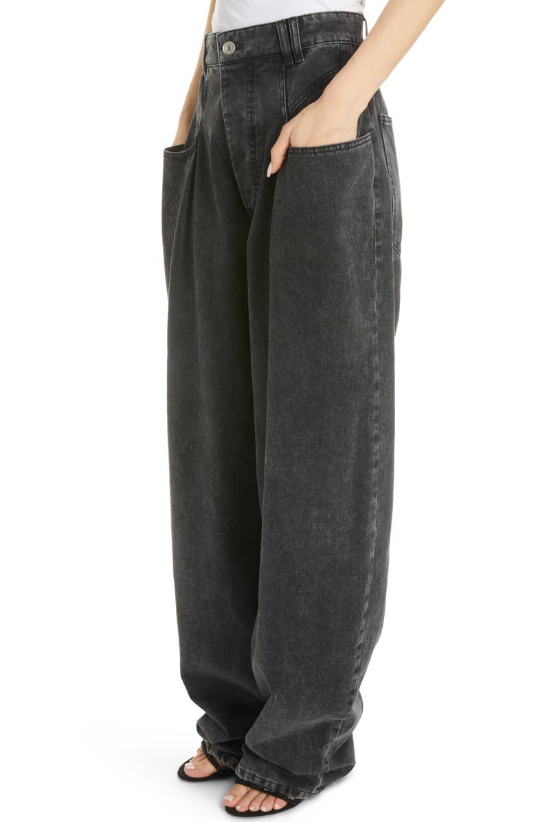 Isabel Marant Vetea Wide Leg Baggy Nonstretch Jeans, Alternate, color, 