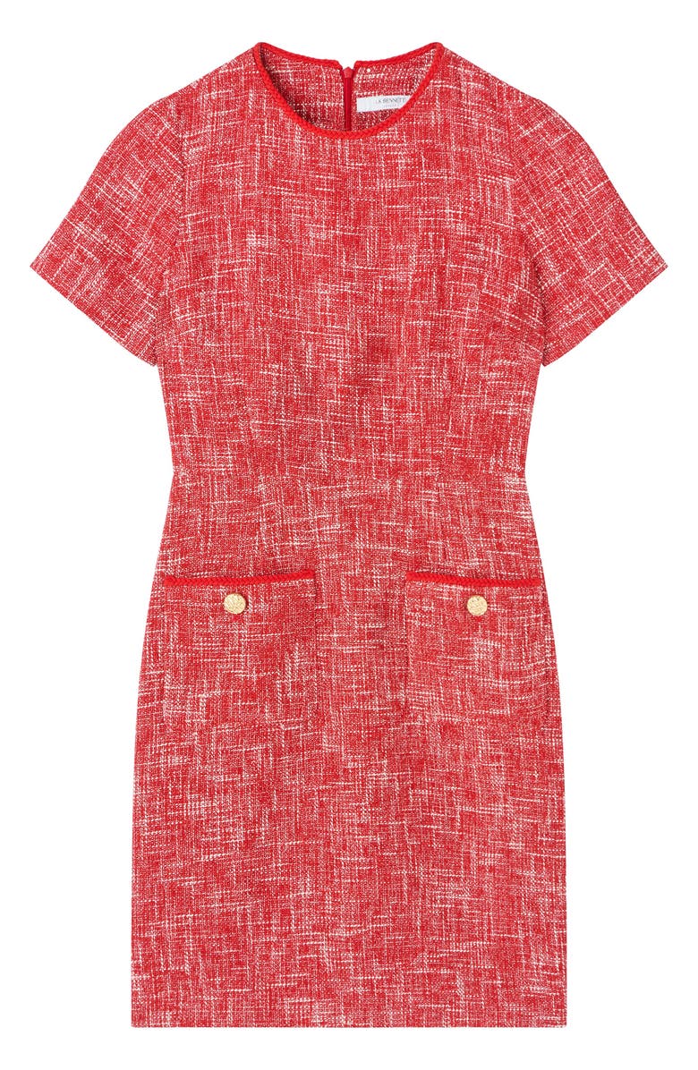 LK Bennett Alexa Short Sleeve Tweed Minidress, Alternate, color, 