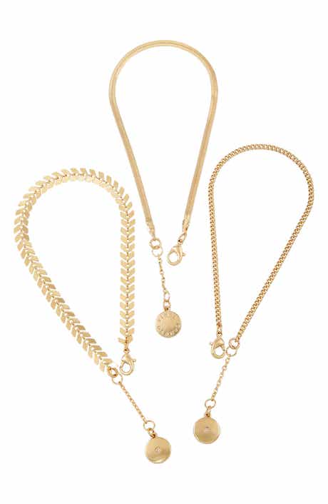 Vince Camuto Mixed Chain Anklets - Set of 3