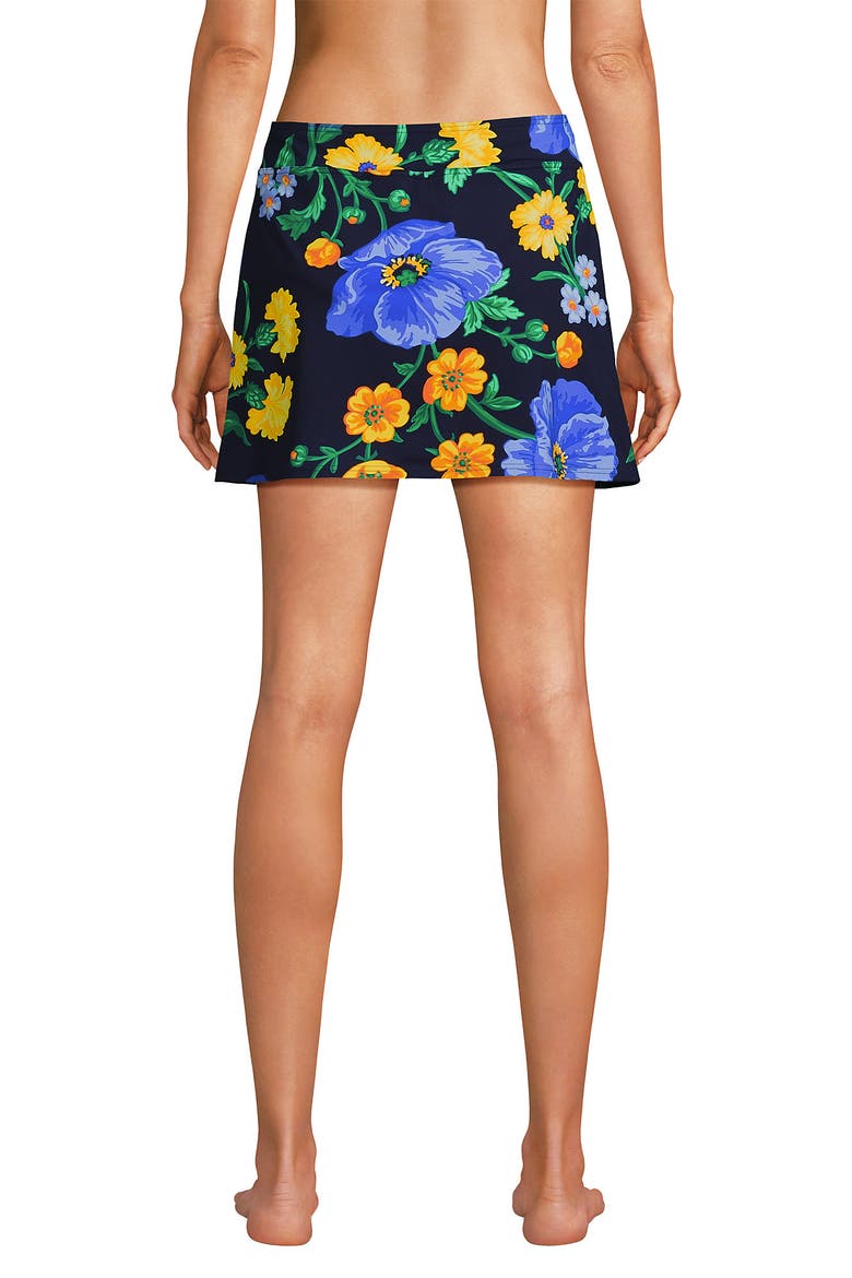 Tummy Control Skirt Swim Bottoms, Alternate, color, Navy/Exploded Poppy Floral