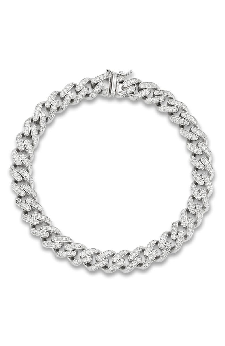 Yield of Men Curb Chain Bracelet, Main, color, Silver