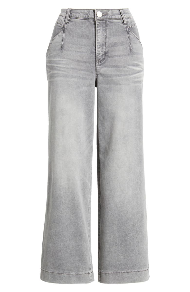 Wit & Wisdom 'Ab'Solution Wyatt Skyrise V-Pocket Ankle Wide Leg Jeans, Alternate, color, Grey Artisanal