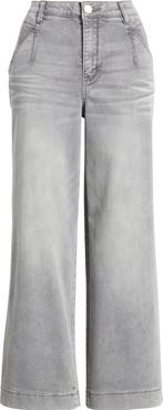 Wit & Wisdom 'Ab'Solution Wyatt Skyrise V-Pocket Ankle Wide Leg Jeans