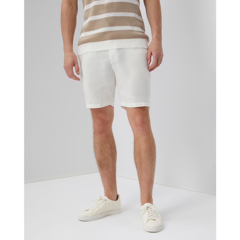 Onia Linen Fixed-waist Short In White