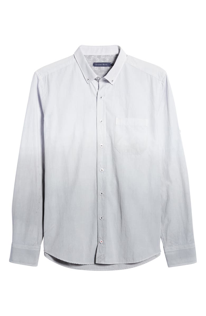 Stone Rose Long Sleeve Stretch Button-Down Shirt, Alternate, color, White