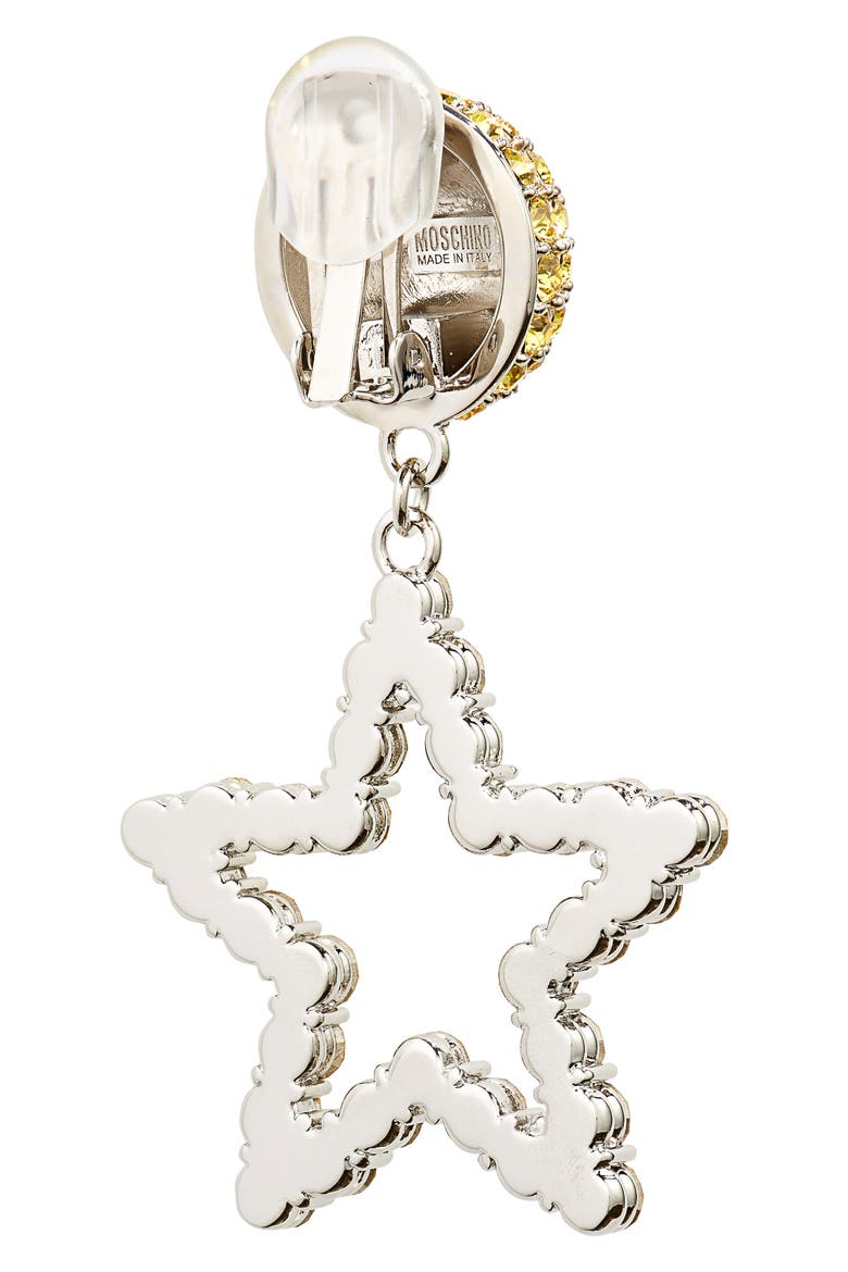 Star Drop Clip-On Earrings, Alternate, color, YELLOW