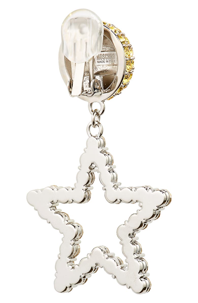 Moschino Star Drop Clip-On Earrings, Alternate, color, 