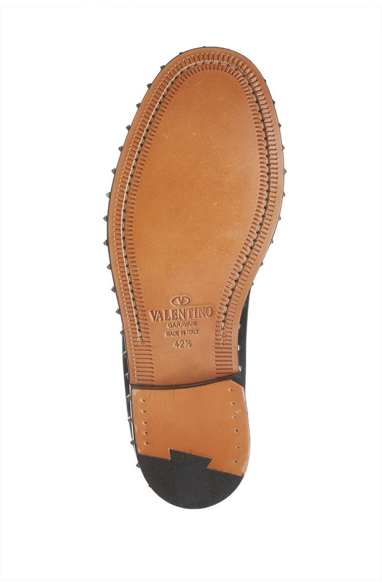 Valentino Garavani Stud Trimmed Leather Derby, Alternate, color,