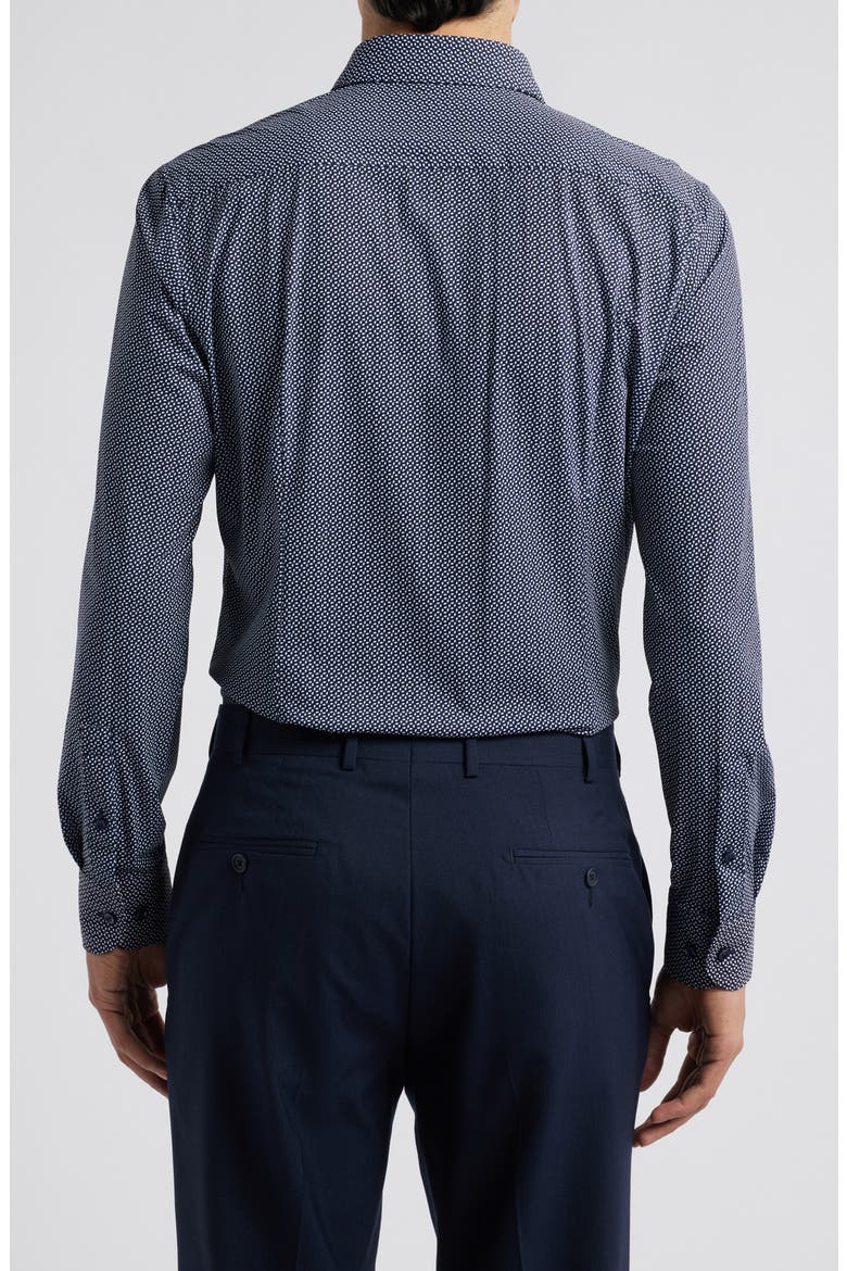 Hank Kent Slim Fit Performance Stretch Dress Shirt, Alternate, color, DK BU