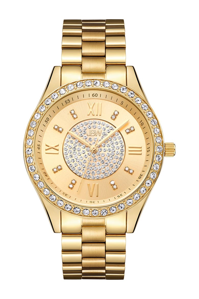Mondrian Diamond Bracelet Watch & Bangle Set, 37mm, Alternate, color, GOLD