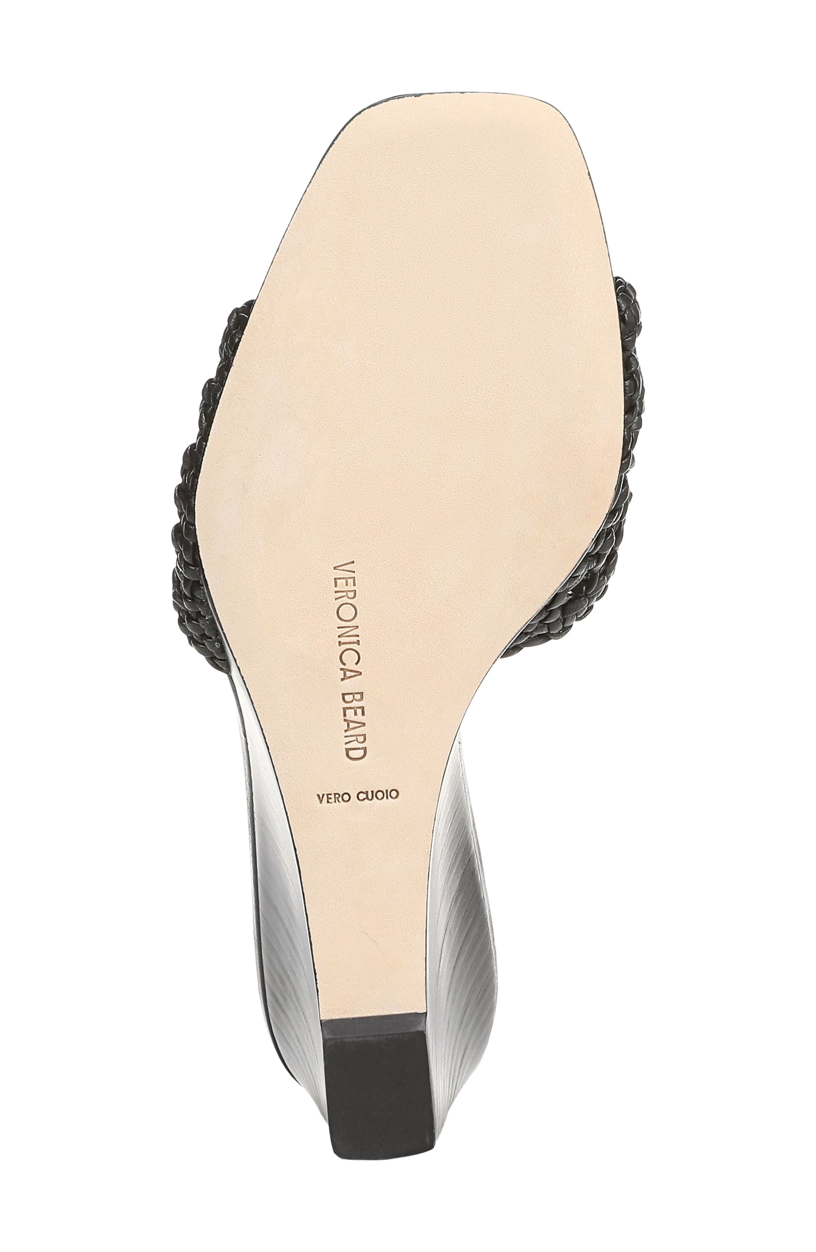 Veronica Beard Ellen Macramé Wedge Slide Sandal, Alternate, color, Black