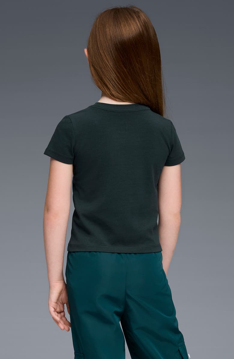 PUMA Kids' Foundations Stretch Cotton T-Shirt, Alternate, color, Green Terrain