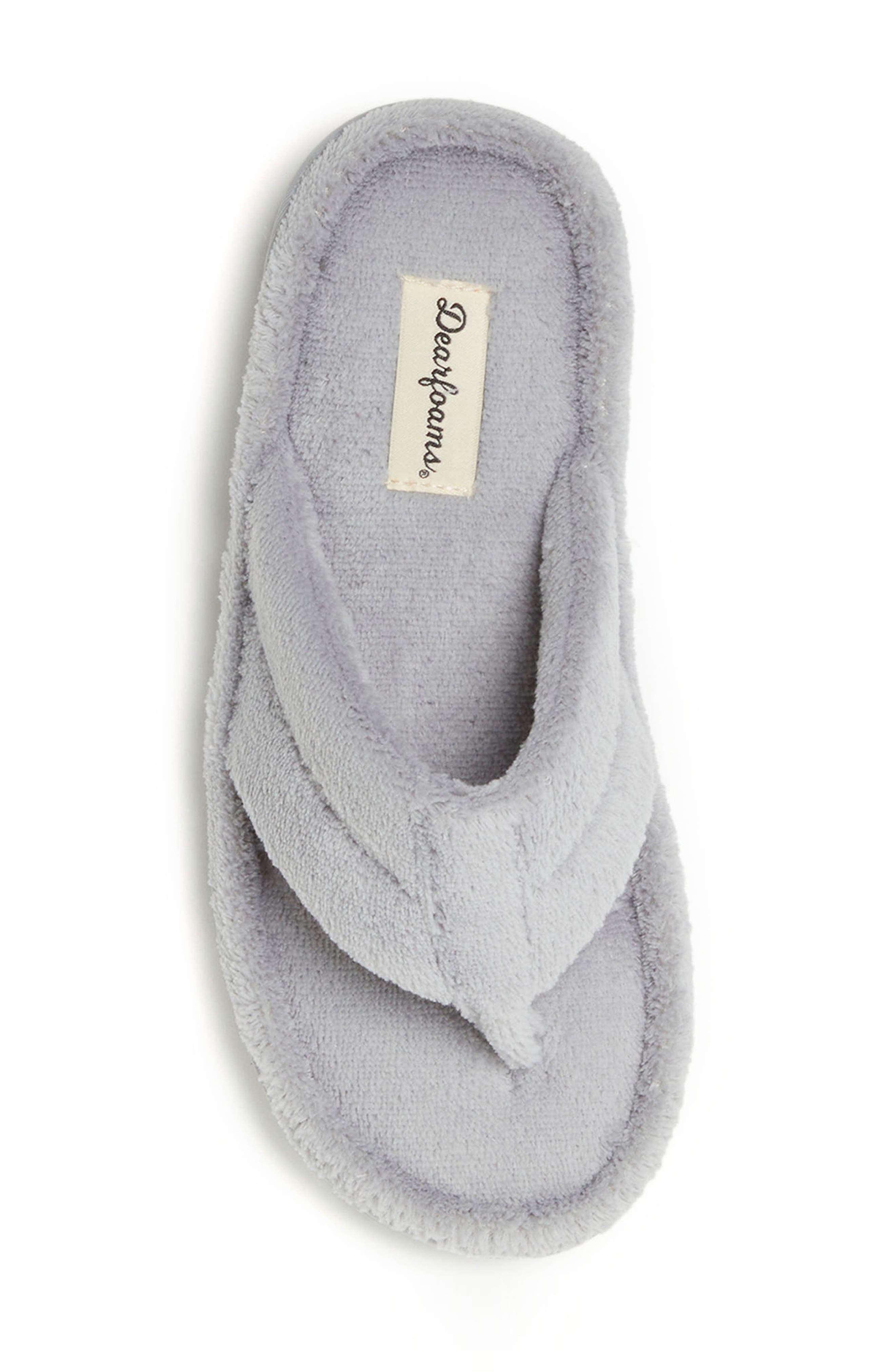 Wrenley Terry Thong Flip Flop Slipper, Alternate, color, SLEET