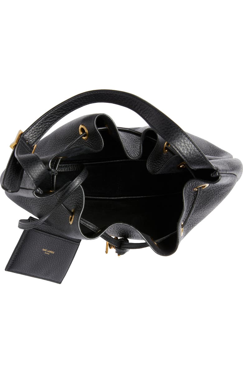 Saint Laurent Small Paris VII Flat Leather Hobo Bag, Alternate, color,