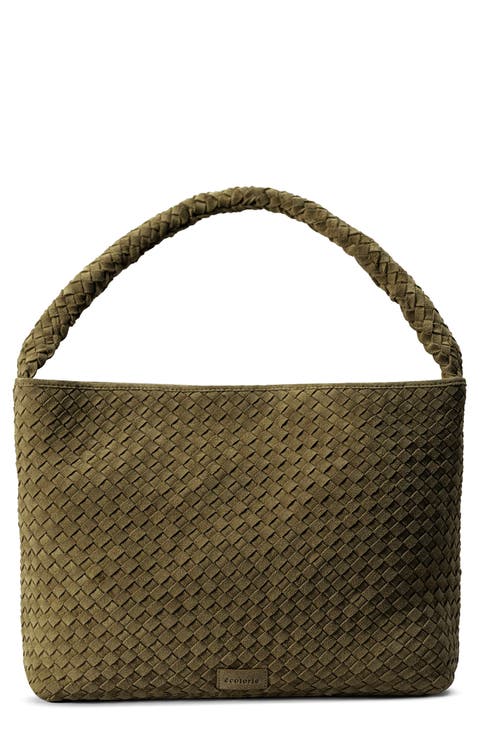 San Antonio Woven Suede Hobo Bag