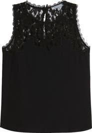 Wit & Wisdom Lace Yoke Sleeveless Top
