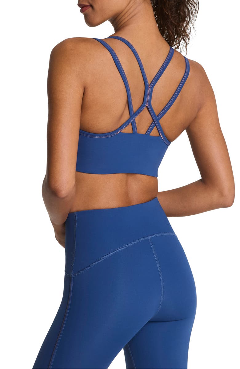 SPANX<sup>®</sup> Keep Chill Faux Layer Sports Bra, Alternate, color, Faded Indigo