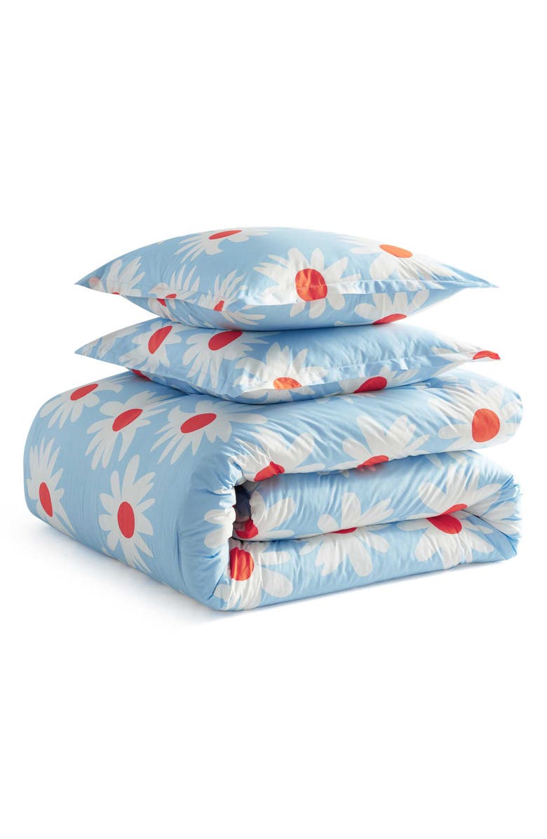 Marimekko Rakastaa Ei Rakasta Comforter & Shams Set, Main, color, Light Blue