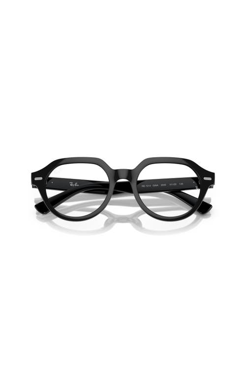 Ray Ban Ray-ban 49mm Square Optical Glasses In Black