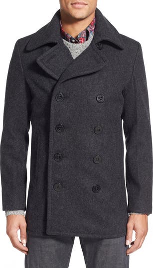 Mens slim fit pea coat online