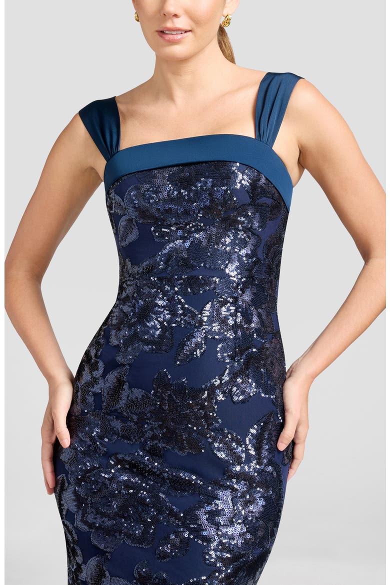 Julie Sequin Sleeveless Gown, Alternate, color, NAVY MULTI