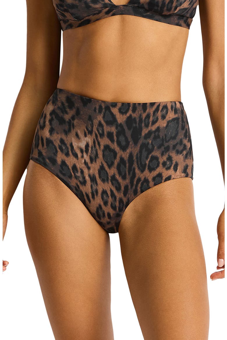 Savanna High Waist Bikini Bottoms, Main, color, CHOCOLATE