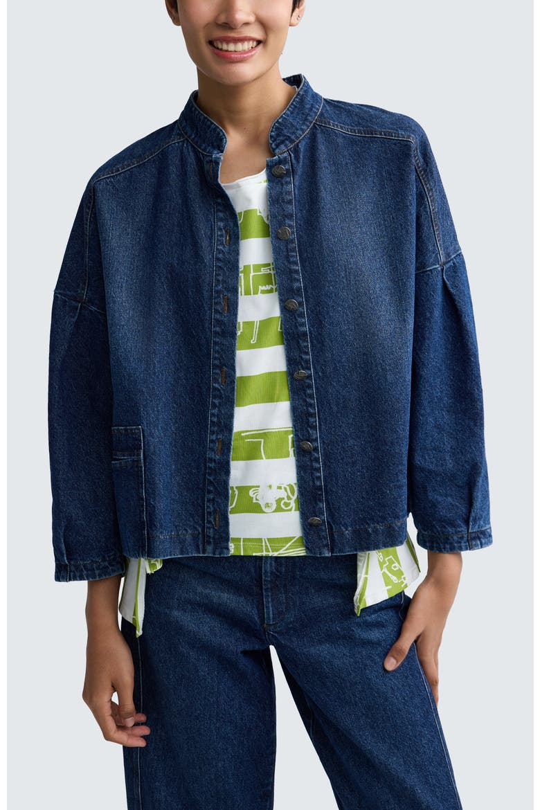 Jada Structured Denim Jacket, Main, color, Indigo Denim