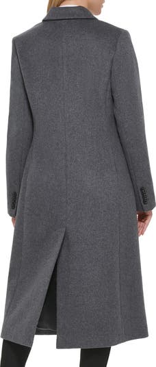 Wool Blend Double Breasted Coat