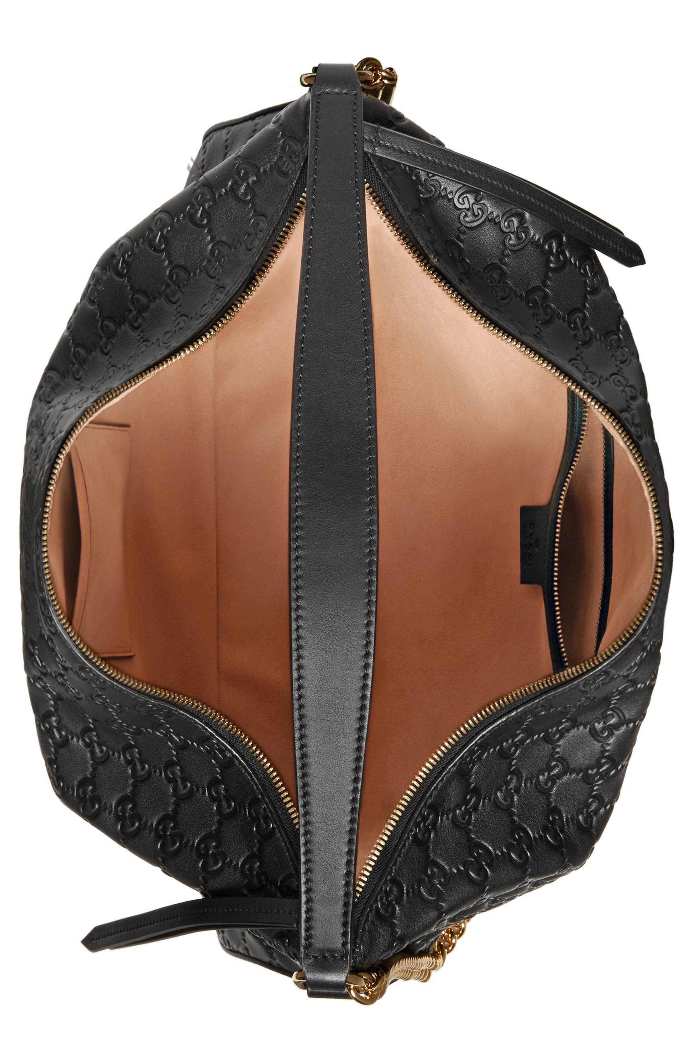 Gucci Medium Padlock Leather Hobo, Alternate, color, 