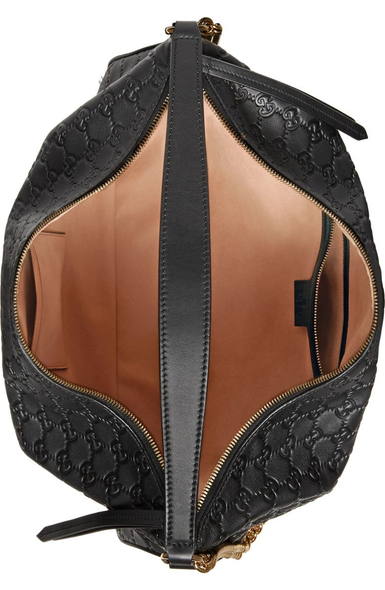 Gucci Medium Padlock Leather Hobo, Alternate, color,