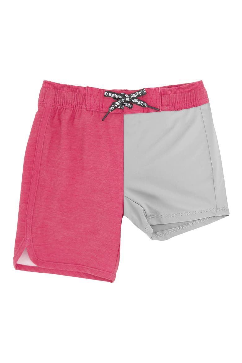 Kids' Wild Wave Scallop Board Shorts, Alternate, color, LOLLIPOP
