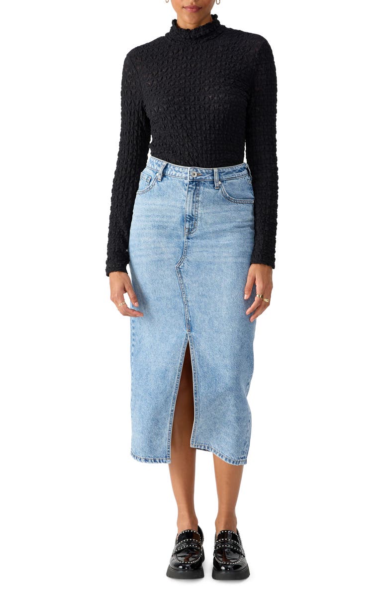 Sanctuary Lace Mock Neck Top, Alternate, color,