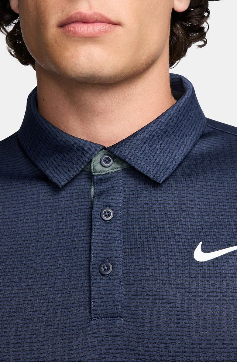 Nike Golf Dri-FIT Tour Jacquard Golf Polo, Alternate, color, Midnight Navy/ White