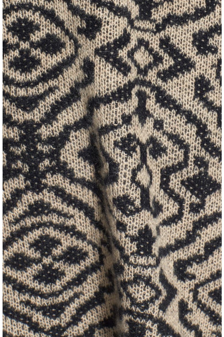 'Inamorado' Cashmere Wrap, Alternate, color, TAN SESAME/ BLACK