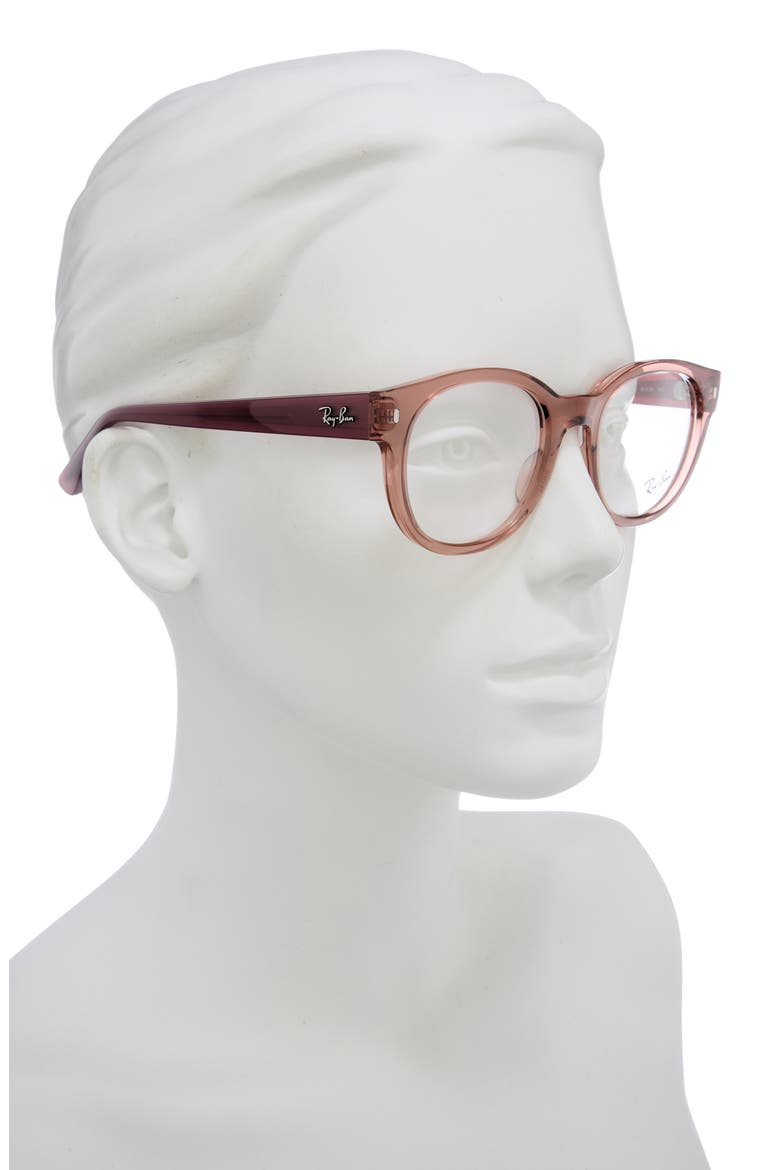 51mm Square Optical Glasses, Main, color, TRANSPARENT PINK