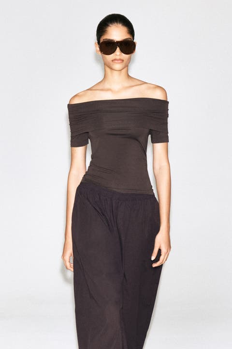 Folded Off-The-Shoulder Top