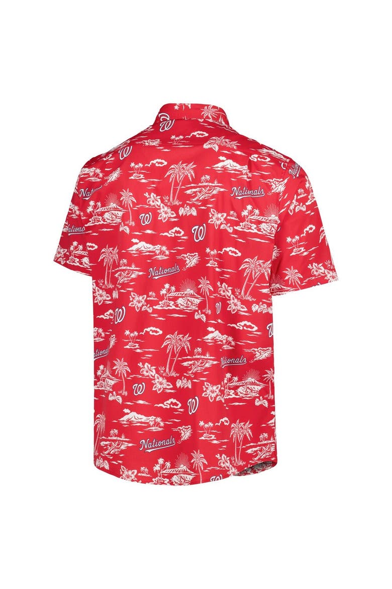 Men's Reyn Spooner Red Washington Nationals Kekai Performance Button-Up Shirt, Alternate, color, Navy