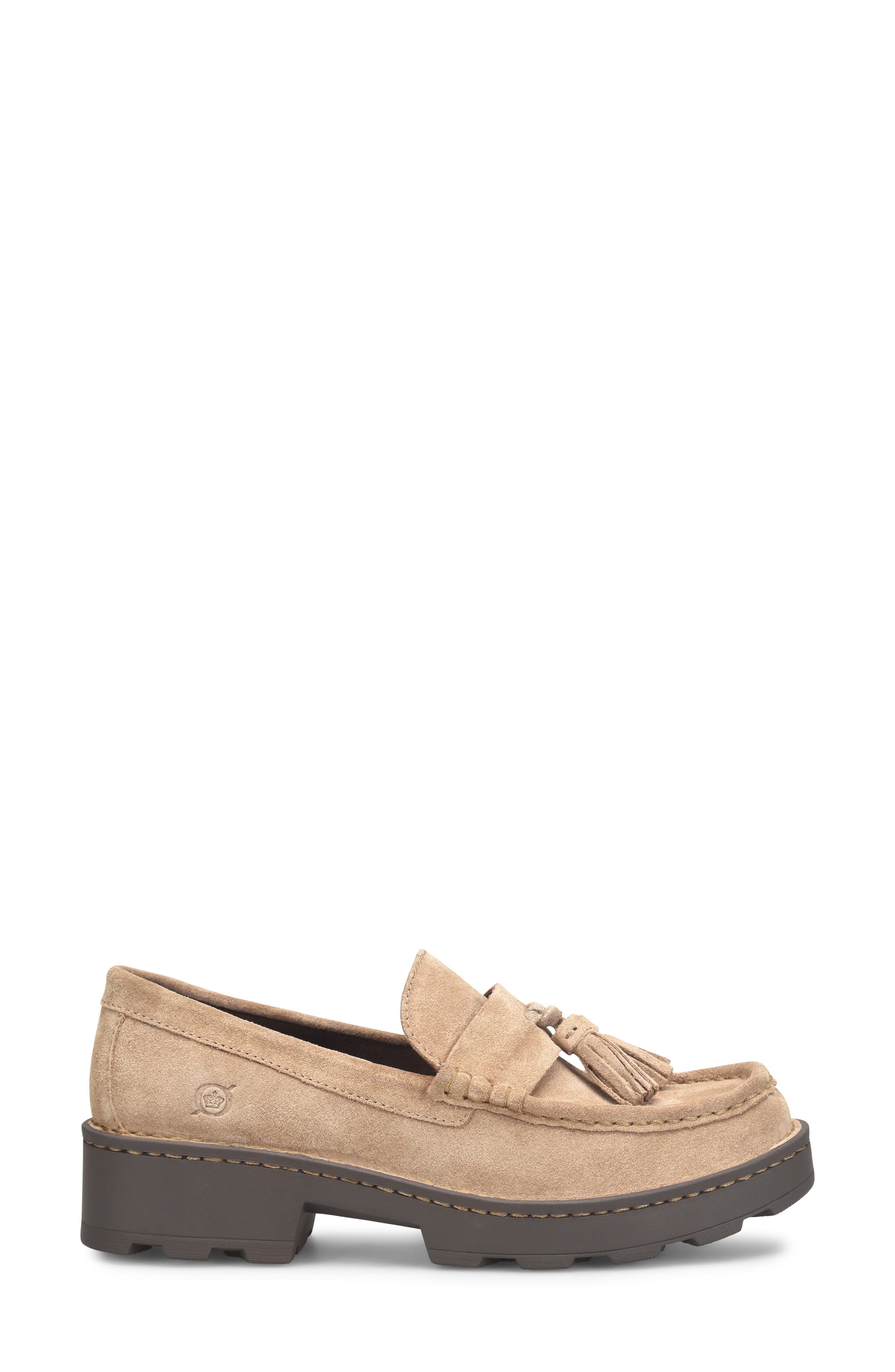 Børn Capri Tassel Platform Loafer, Alternate, color, Taupe