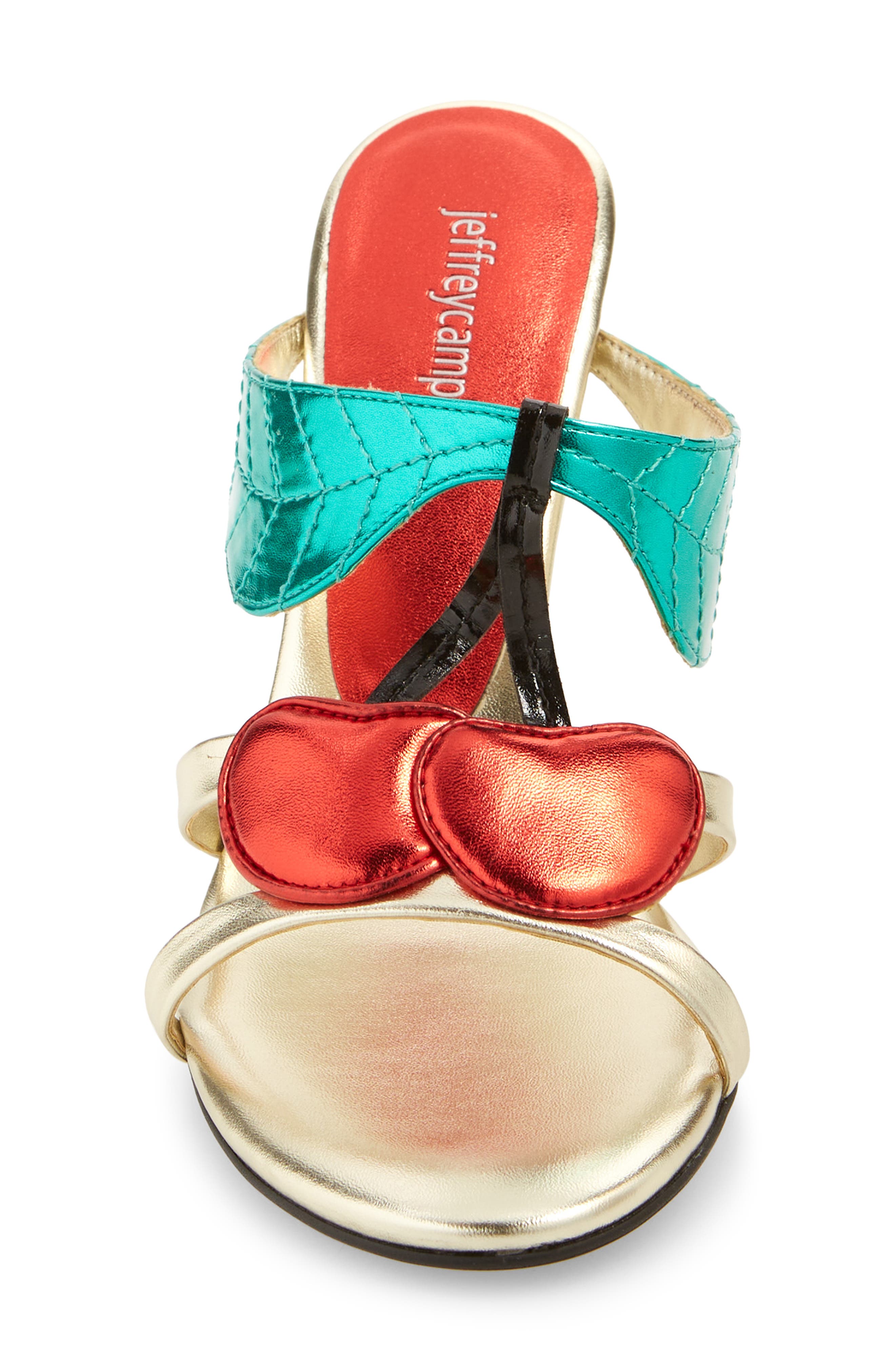 Cereza Wedge Slide Sandal, Alternate, color, GOLD MULTI