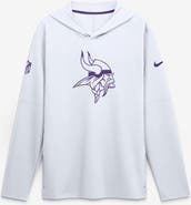 Nike Men's Nike White Minnesota Vikings Sideline Alternate Lightweight Long Sleeve Hooded Dri-FIT T-Shirt
