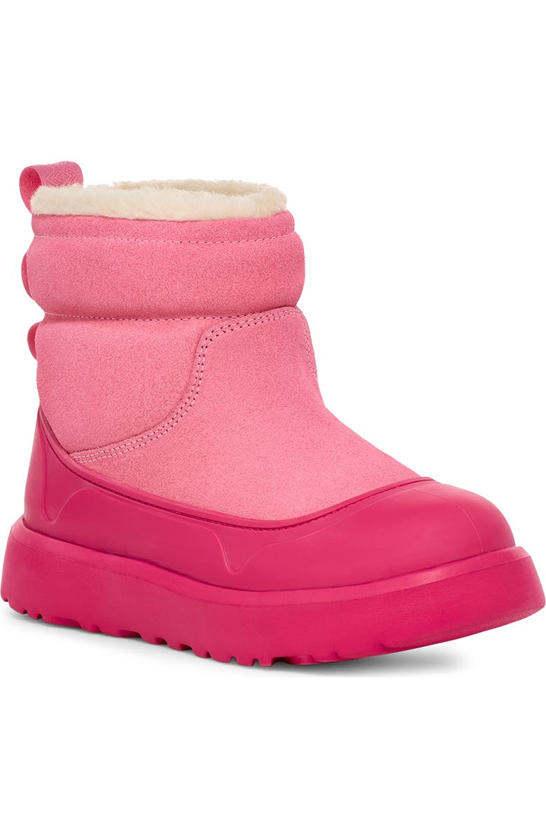 UGG<sup>®</sup> Kids' Classic Mini Mond Waterproof Boot, Main, color, Sachet Pink / Berry