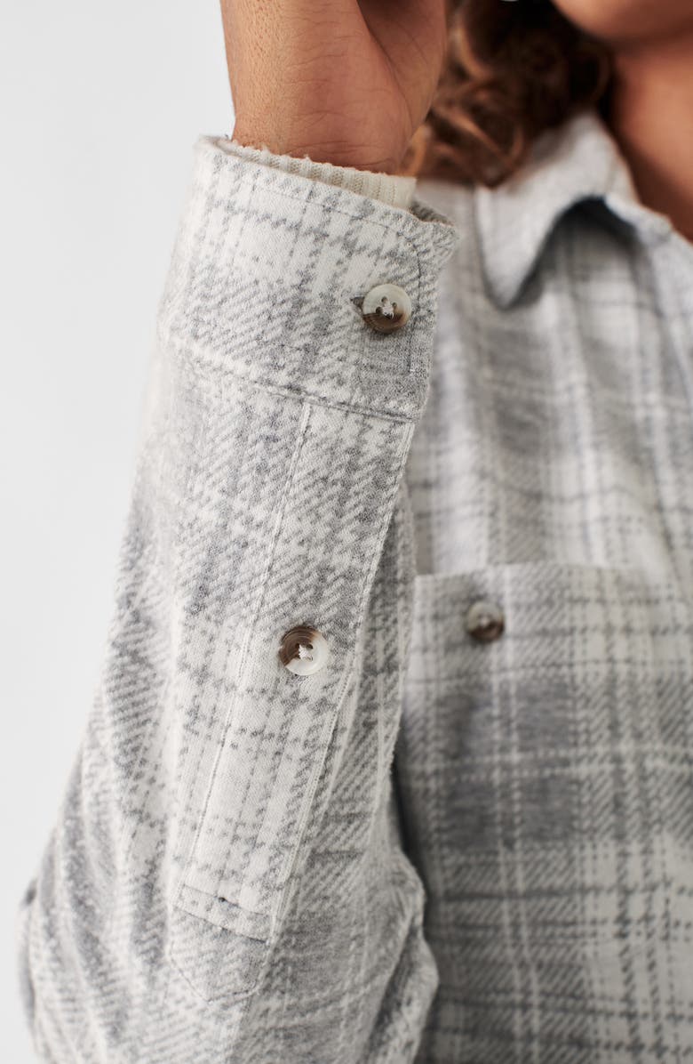 Faherty Legend Plaid Flannel Button-Up Shirt, Alternate, color, Winter Clouds Plaid
