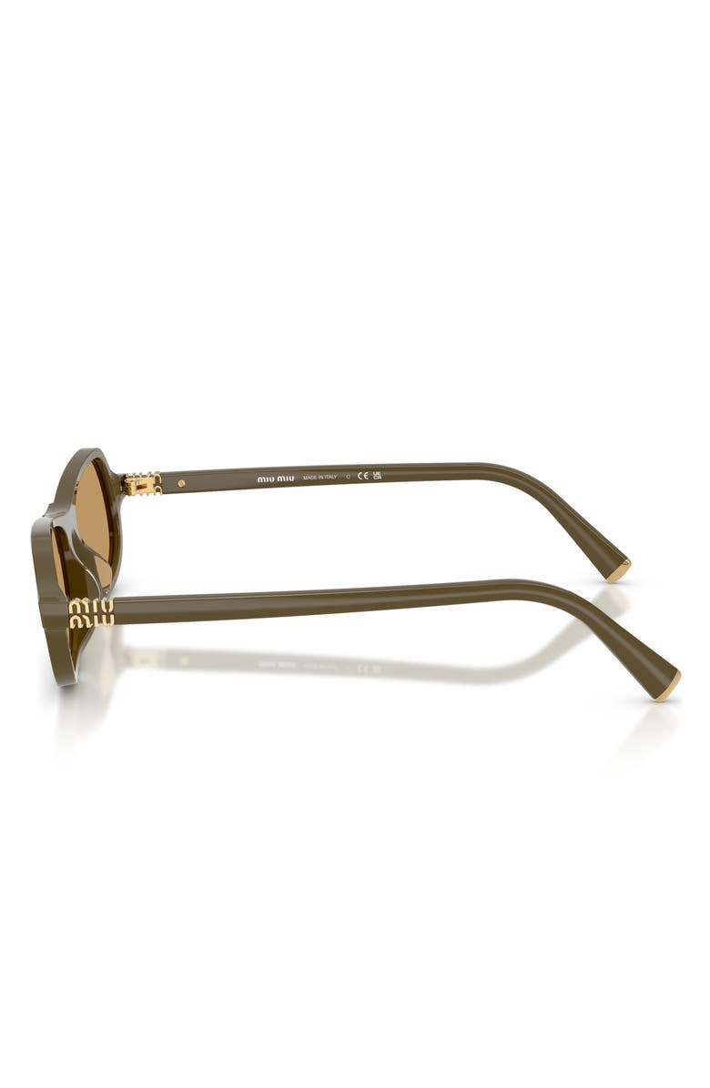 Miu Miu 55mm Irregular Sunglasses, Alternate, color, Green / Brown