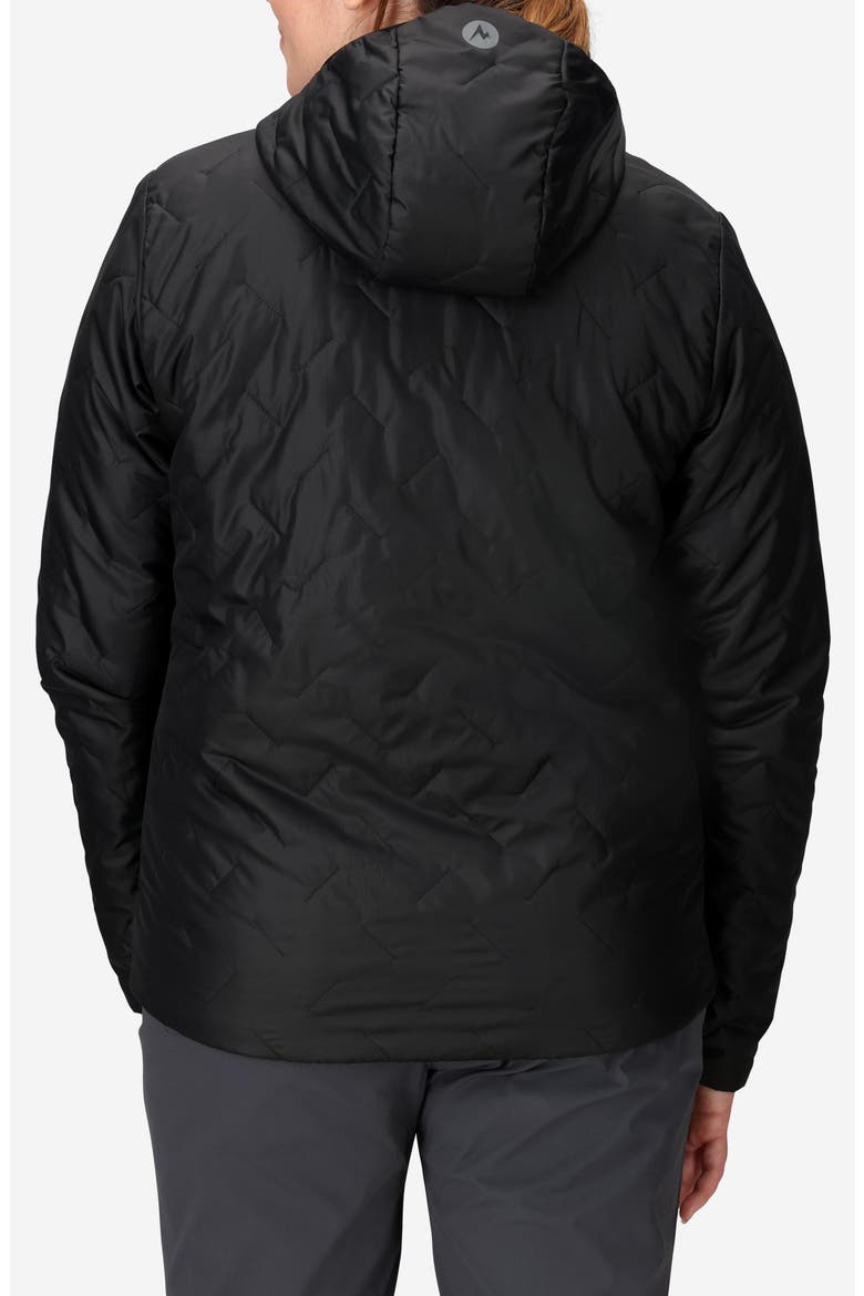 MonoQuilt Hooded Jacket, Alternate, color, BLACK