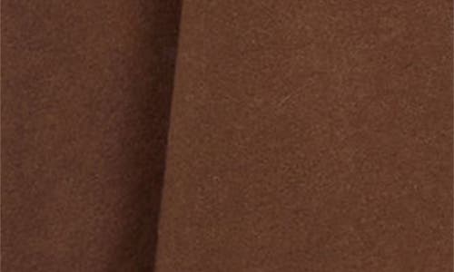 Saachi Faux Fur Trim Hooded Scarf In Brown