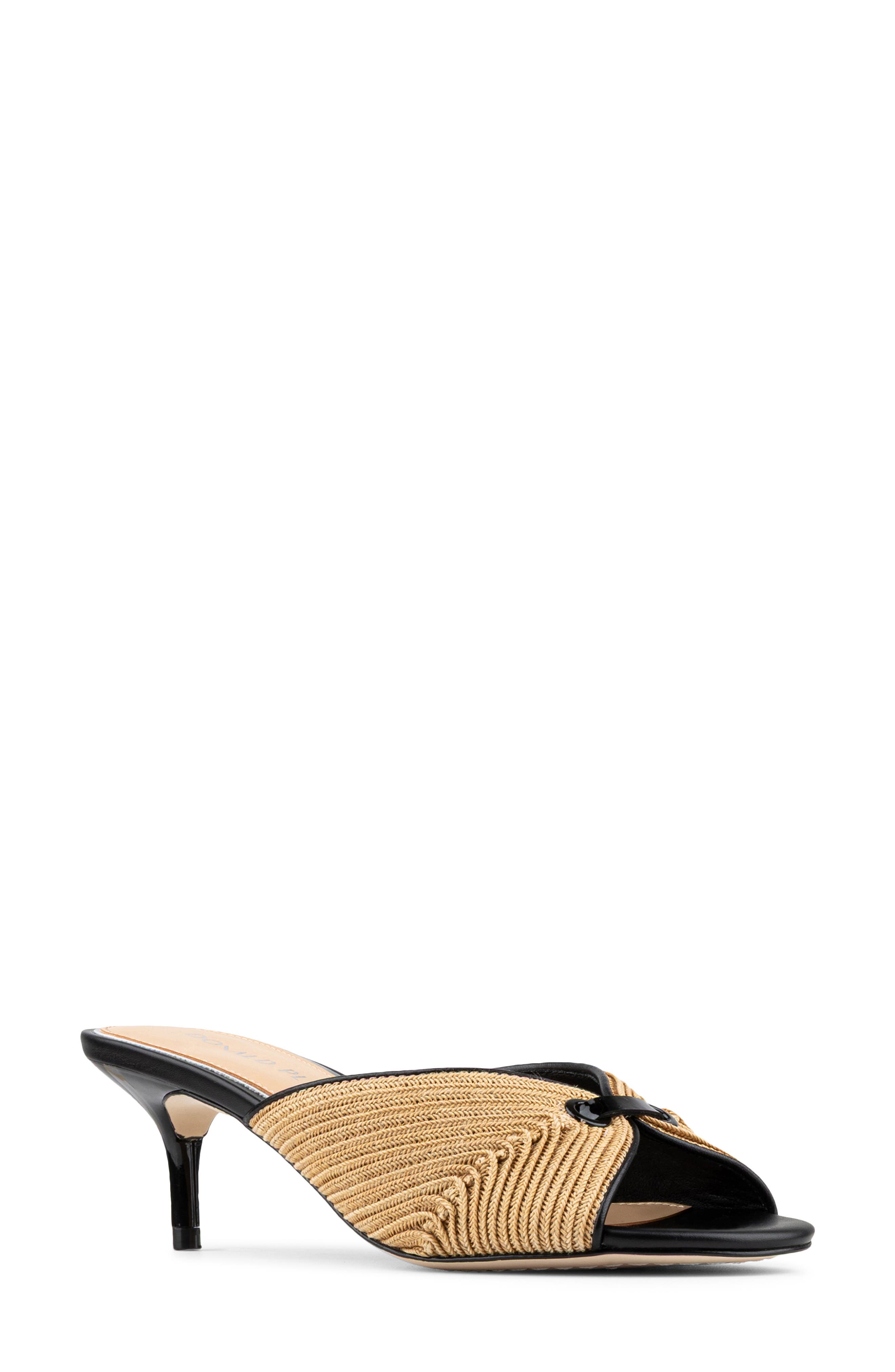 Donald Pliner Raffia Sandal, Main, color, Black